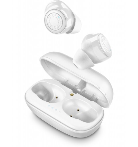Cellularline Petit - Universale Auricolari Bluetooth in-ear senza fili con caricabatteria portatile Bianco
