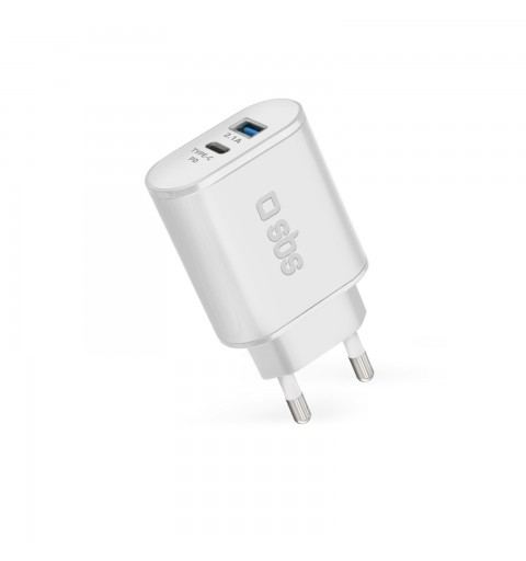 SBS TETRPD18W chargeur d'appareils mobiles Blanc Intérieure