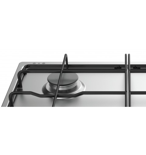 Indesit THP 642 IX I hob Black, Stainless steel Built-in Gas 4 zone(s)