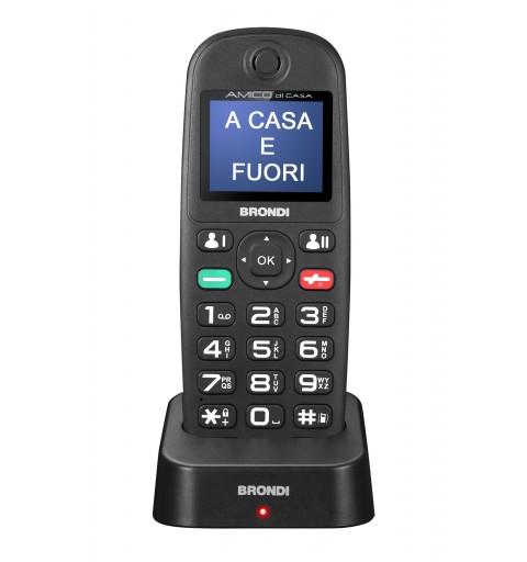 Brondi Amico di Casa 4,5 cm (1.77") 75 g Nero Telefono cellulare basico