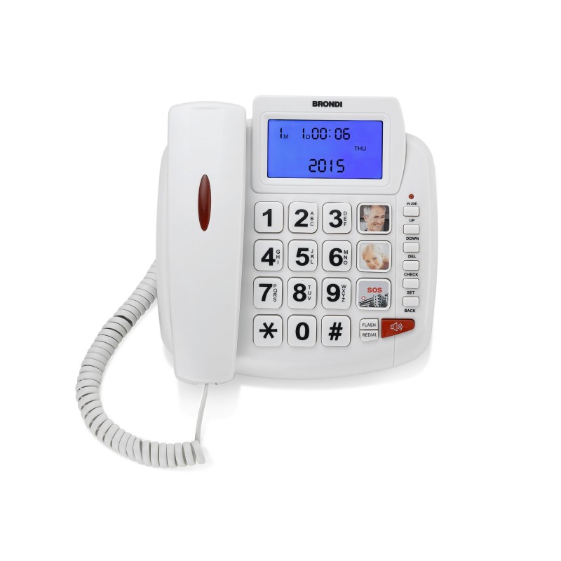 Brondi Bravo 90 Analog telephone Caller ID White