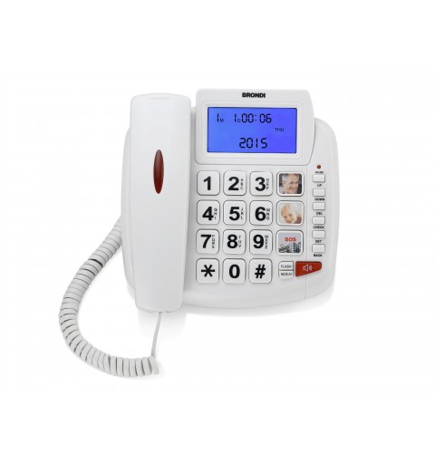 Brondi Bravo 90 Telefono analogico Identificatore di chiamata Bianco