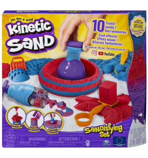 Kinetic Sand , Sandisfying Set with 2lbs of Sand and 10 Tools, for Kids Aged 3 and up