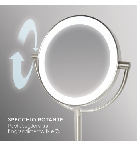 HoMedics MIR-8150-EU miroir de maquillage Autonome Rond Acier inoxydable