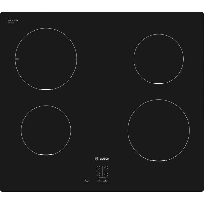 Bosch Serie 2 PUG611AA5E hobs Negro Encimera 60 cm Con placa de inducción 4 zona(s)