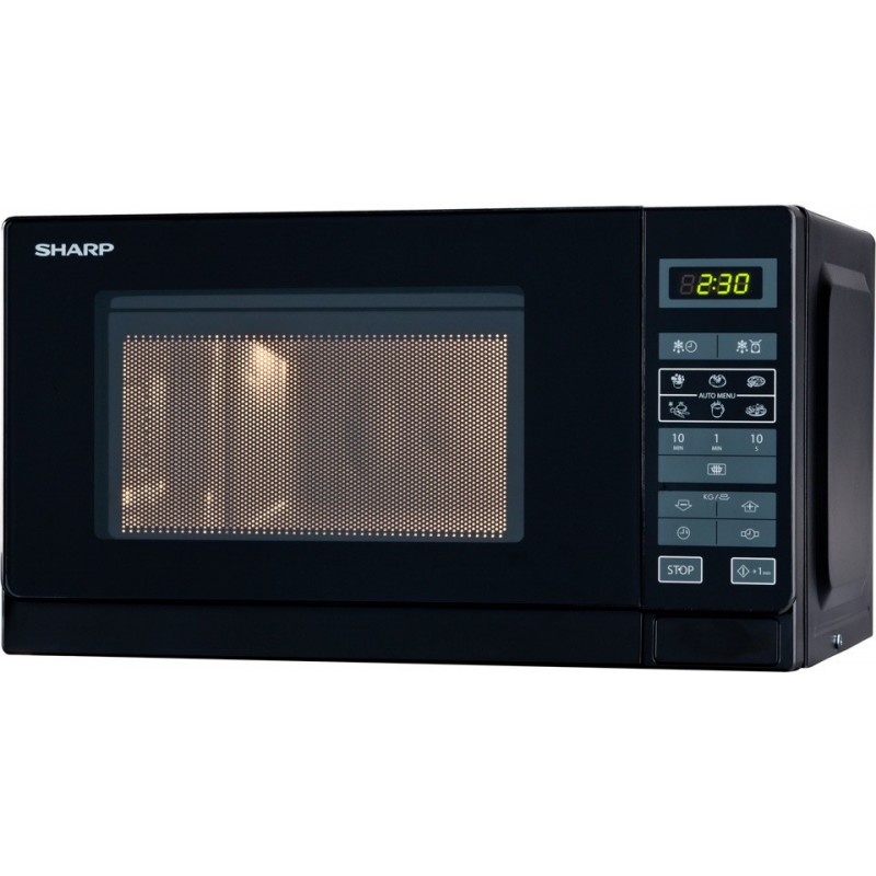 Sharp Home Appliances R-242 BKW micro-onde Comptoir Micro-ondes uniquement 20 L 800 W Noir