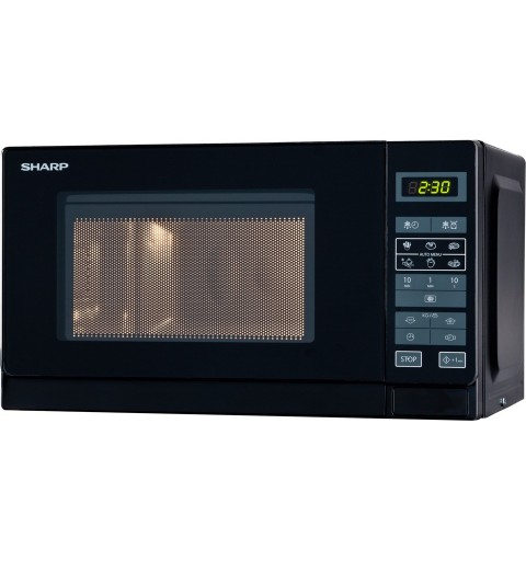 Sharp Home Appliances R-242 BKW forno a microonde Superficie piana Solo microonde 20 L 800 W Nero