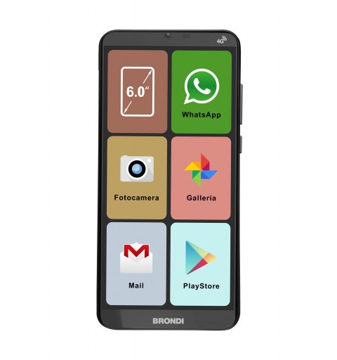 Brondi Smartphone XL 15,2 cm (6") Doppia SIM Android 11 4G USB tipo-C 2 GB 16 GB 2500 mAh Nero