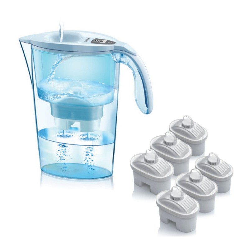 Laica J99601 filtre à eau Filtre à eau pour carafe 2,3 L Bleu, Translucide, Blanc