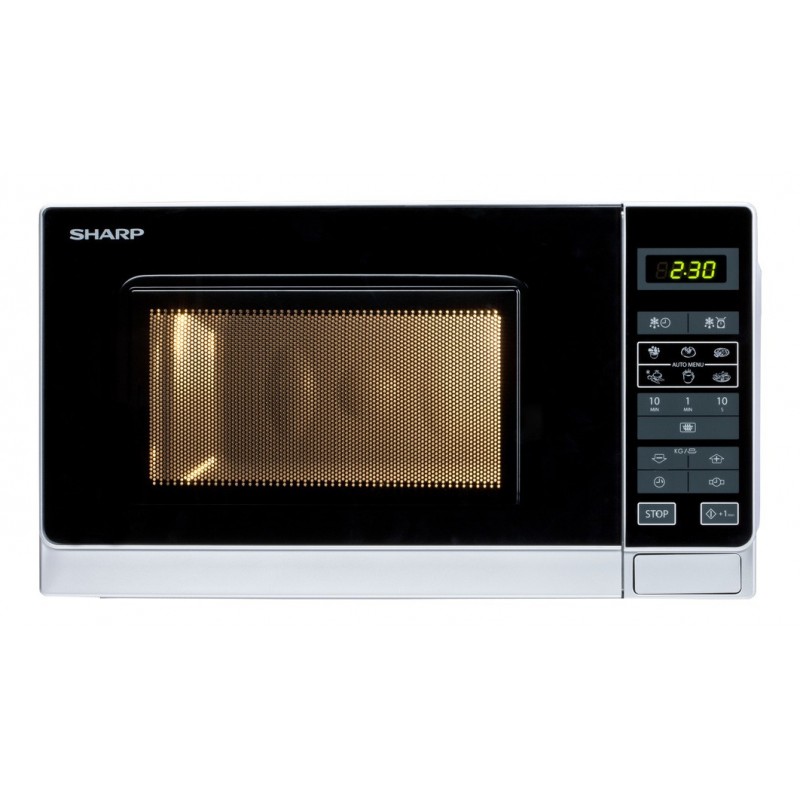 Sharp Home Appliances R-242INW forno a microonde Superficie piana Solo microonde 20 L 800 W Argento