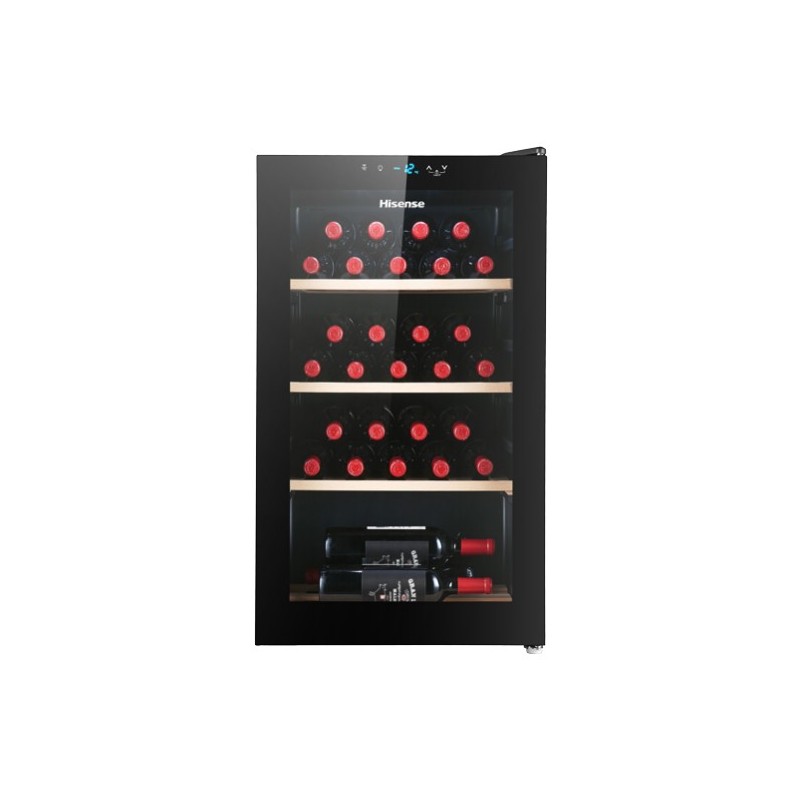 Hisense RW30D4AJ0 wine cooler Compressor wine cooler Freestanding Black 30 bottle(s)