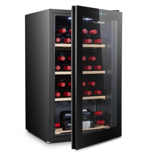 Hisense RW30D4AJ0 enfriador de vino Nevera de vino Independiente Negro 30 botella(s)