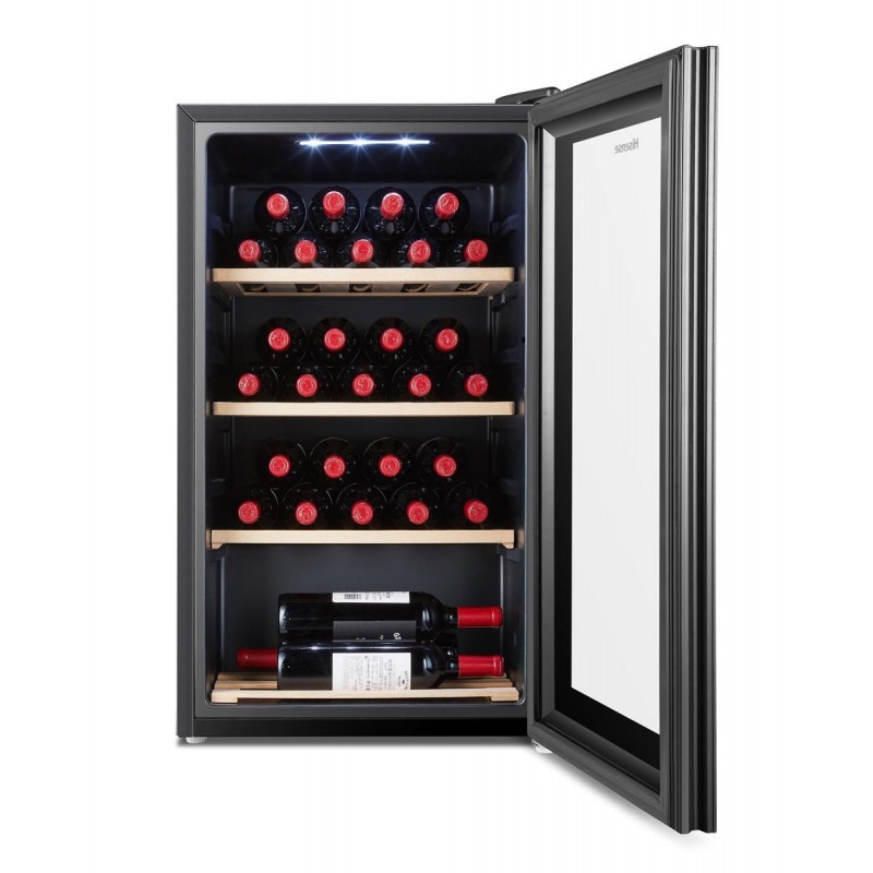 Hisense RW30D4AJ0 wine cooler Compressor wine cooler Freestanding Black 30 bottle(s)