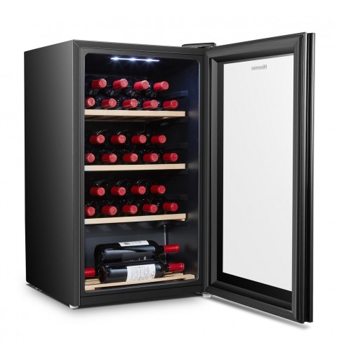 Hisense RW30D4AJ0 enfriador de vino Nevera de vino Independiente Negro 30 botella(s)