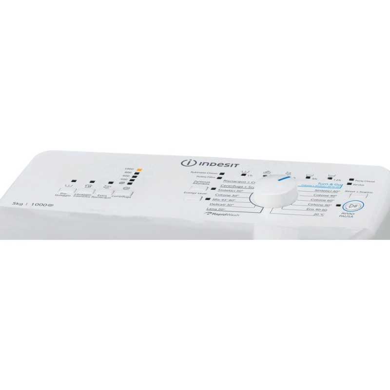 Indesit BTW L50300 IT N lavatrice Caricamento dall'alto 5 kg 1000 Giri min D Bianco