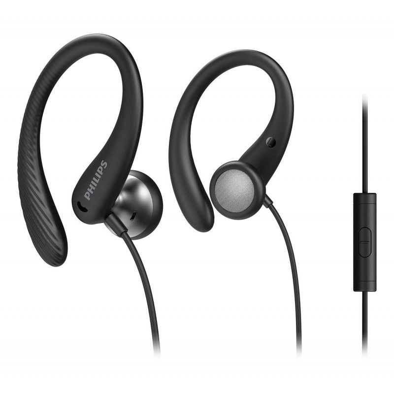 Philips TAA1105BK 00 écouteur casque Avec fil Crochets auriculaires, Ecouteurs Sports Noir