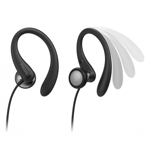 Philips TAA1105BK 00 auricular y casco Auriculares Alámbrico gancho de oreja, Dentro de oído Deportes Negro