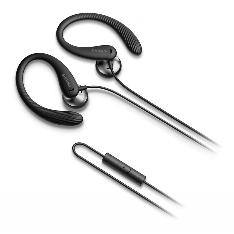 Philips TAA1105BK 00 headphones headset Wired Ear-hook, In-ear Sports Black