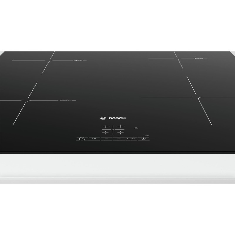 Bosch Serie 4 PUE611BB1E piano cottura Nero Da incasso Piano cottura a induzione Zoneless 4 Fornello(i)