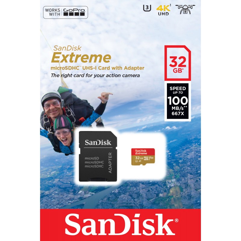 SanDisk Extreme 32 GB MicroSDHC UHS-I Clase 10