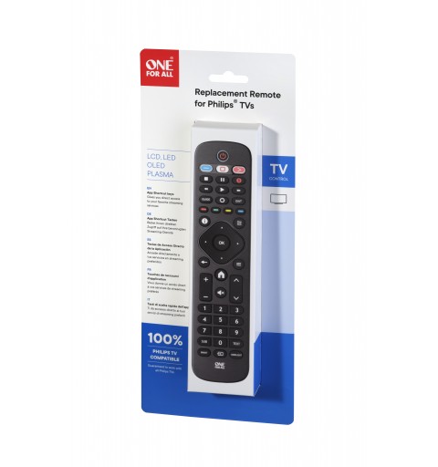 One For All TV Replacement Remotes URC4913 mando a distancia IR inalámbrico Botones