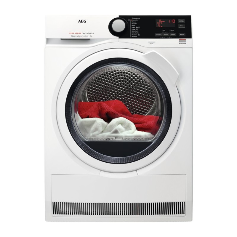 AEG T8DBE843 tumble dryer Freestanding Front-load 8 kg A++ White