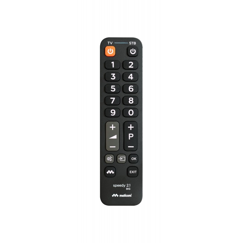 Meliconi Speedy 2.1 BIG mando a distancia IR inalámbrico Sintonizador de TV, Receptor de televisión Botones