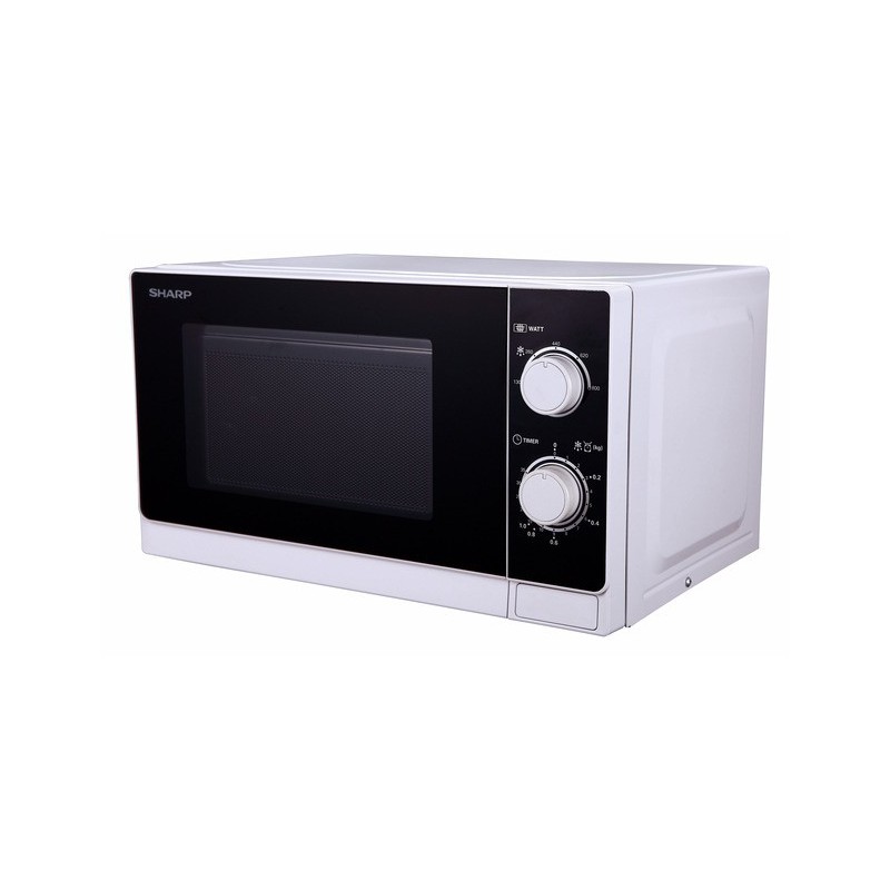 Sharp Home Appliances R-600WW micro-onde Comptoir Micro-onde combiné 20 L 800 W Noir, Blanc