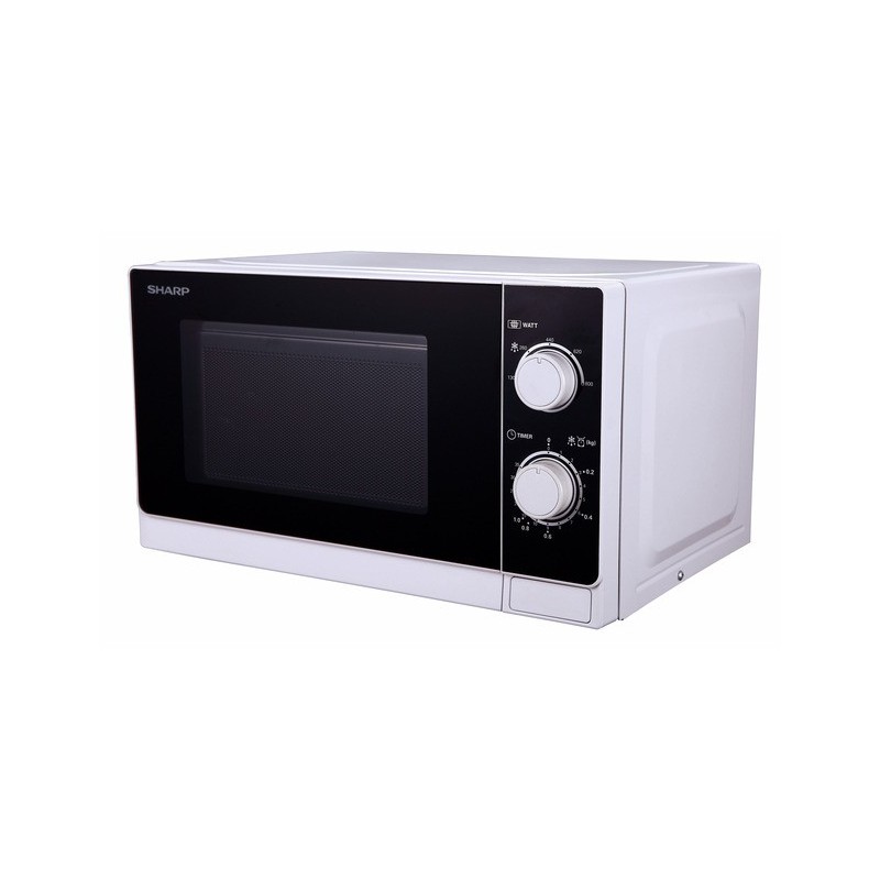 Sharp Home Appliances R-600WW Mikrowelle Arbeitsplatte Kombi-Mikrowelle 20 l 800 W Schwarz, Weiß