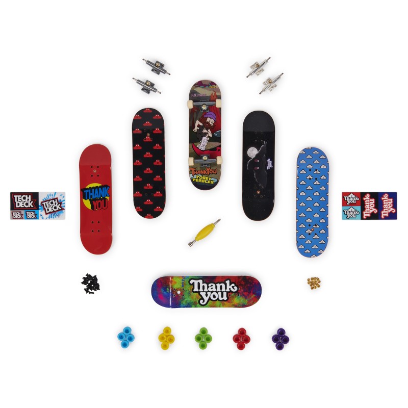 Tech Deck , Sk8shop Fingerboard Bonus Pack, Collectible and Customizable Mini Skateboards (Styles May Vary)