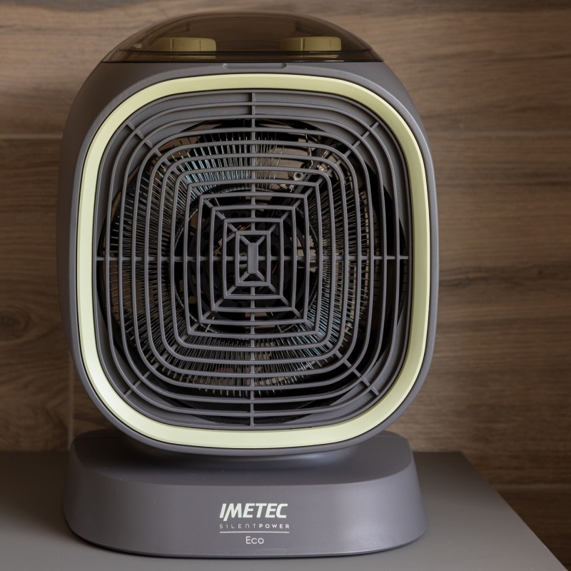 Imetec Silent Power Eco Interno Verde, Grigio 2100 W Riscaldatore ambiente elettrico con ventilatore