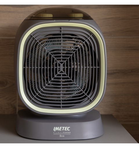 Imetec Silent Power Eco Interno Verde, Grigio 2100 W Riscaldatore ambiente elettrico con ventilatore