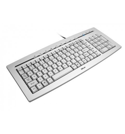 Trust Slimline Keyboard Tastatur USB QWERTY Silber