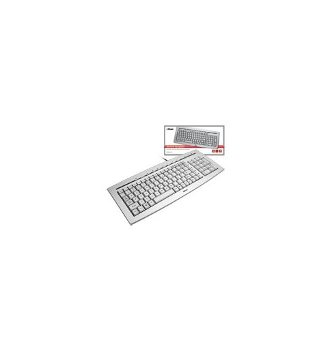 Trust Slimline Keyboard teclado USB QWERTY Plata