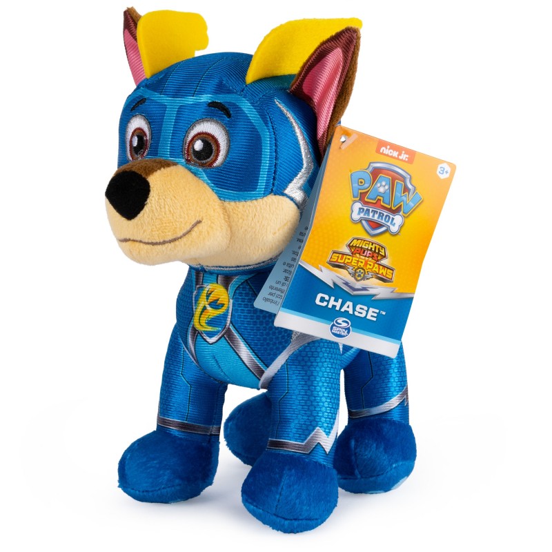 PAW Patrol , Mighty Pups Super PAWs Chase, Stuffed Animal Plush, 8 Inch