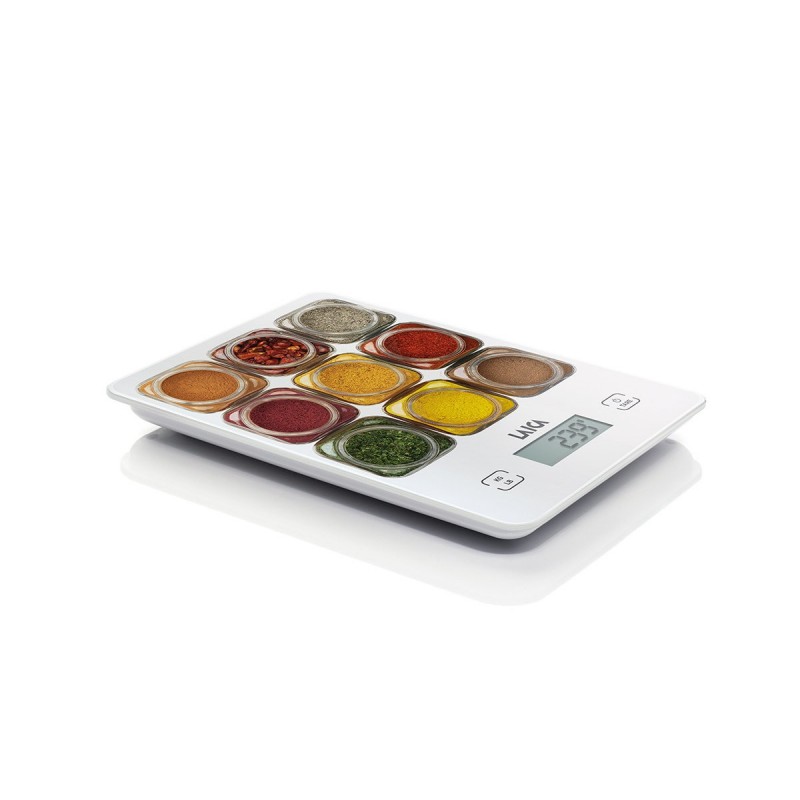 Laica KS1040 escabeaux de cuisine Multicolore, Blanc Comptoir Rectangle Balance de ménage électronique