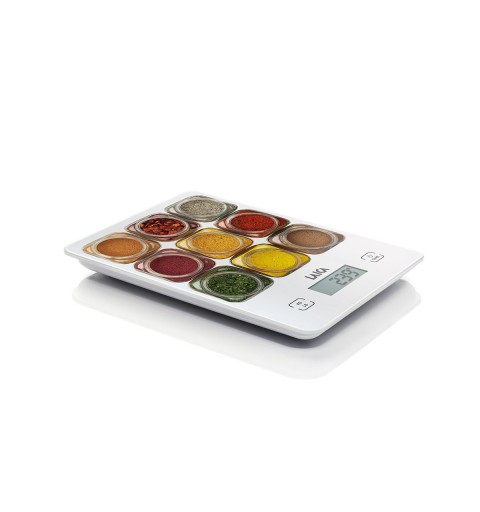 Laica KS1040 báscula de cocina Multicolor, Blanco Encimera Rectángulo Báscula electrónica de cocina