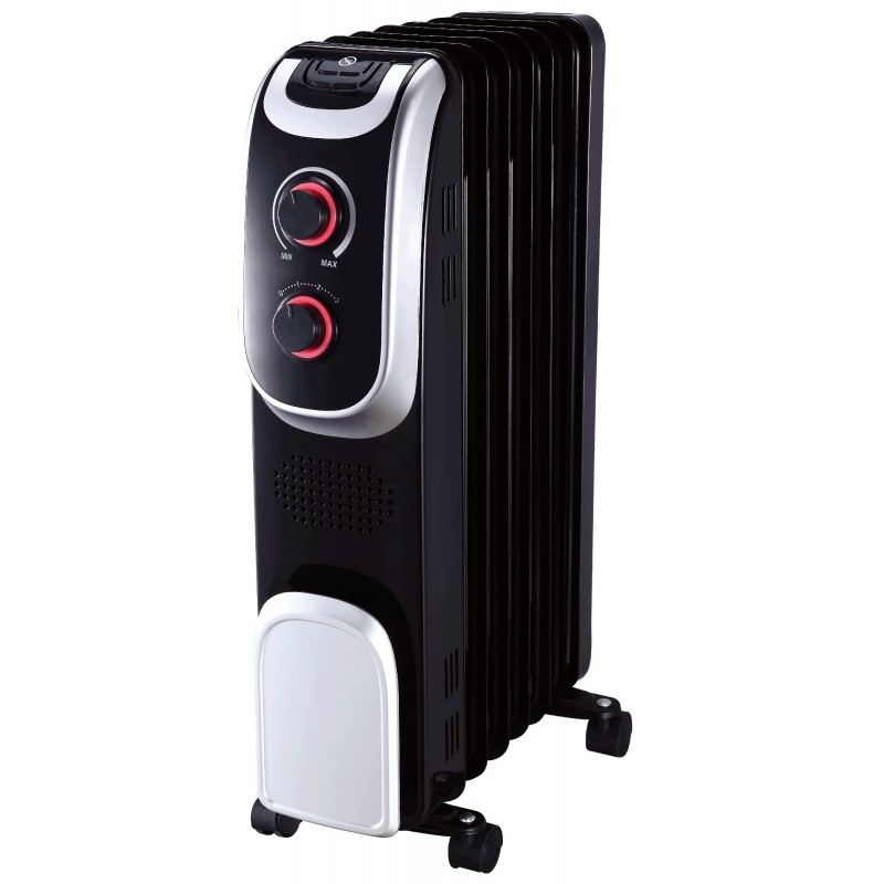 Midea NY1507-13AL electric space heater Indoor Black, Silver 1500 W Oil electric space heater