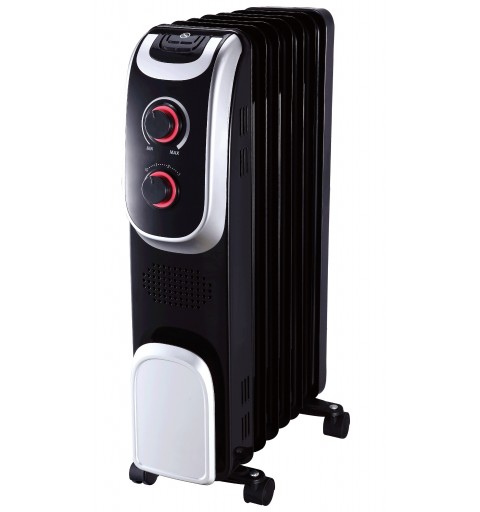 Midea NY1507-13AL electric space heater Indoor Black, Silver 1500 W Oil electric space heater