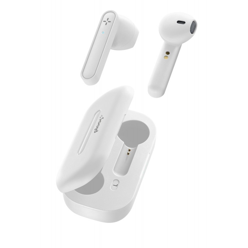 PLOOS PLBTTWSCAPW auricular y casco Auriculares True Wireless Stereo (TWS) Dentro de oído Llamadas Música Bluetooth Blanco