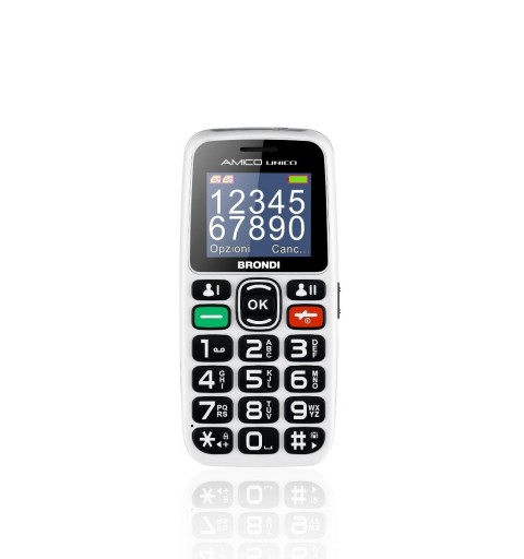 Brondi Amico Unico 4,57 cm (1.8") Nero, Bianco Telefono di livello base