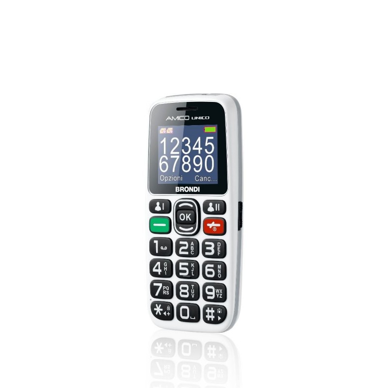 Brondi Amico Unico 4,57 cm (1.8") Nero, Bianco Telefono di livello base