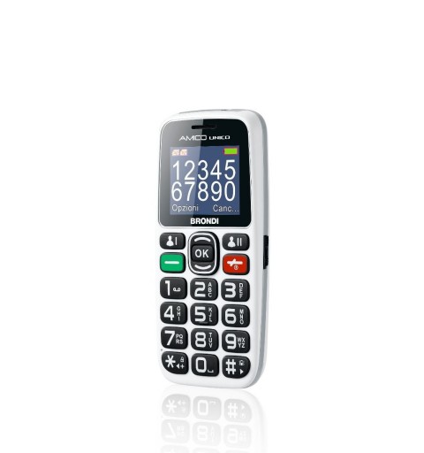 Brondi Amico Unico 4.57 cm (1.8") Black, White Entry-level phone