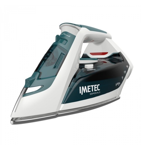 Imetec ZeroCalc Z1 2500 Fer à repasser à sec ou à vapeur Semelle en acier inoxydable 2200 W Bleu, Blanc