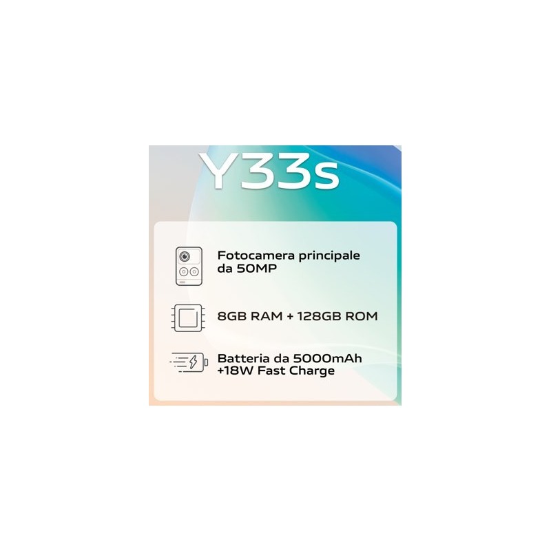 VIVO Y33s 16,7 cm (6.58") SIM doble Android 11 4G USB Tipo C 8 GB 128 GB 5000 mAh Azul