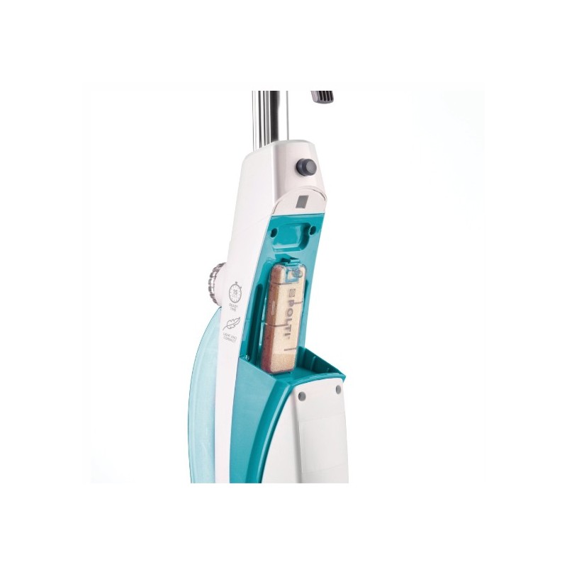 Polti SV450 Double Escoba limpiadora a vapor 0,3 L 1500 W Acero inoxidable, Turquesa, Blanco