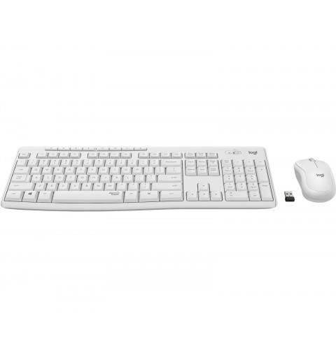 Logitech MK295 Silent Wireless Combo clavier USB QWERTY Italien Blanc