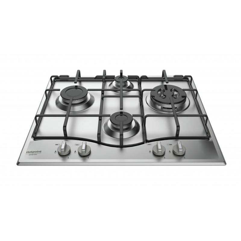 Hotpoint PCN 642 T IX HAR hob Stainless steel Built-in 60 cm Gas 4 zone(s)