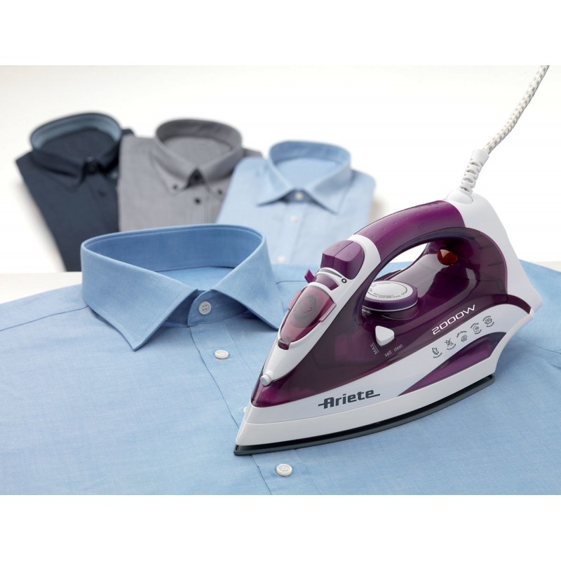 Ariete 6235 Dry & Steam iron Ceramic soleplate 2000 W Purple, White