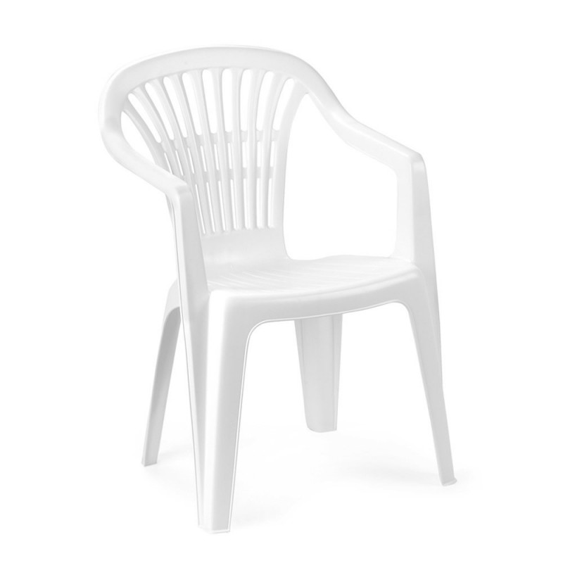 Ipae-Progarden Scilla silla de jardín De comedor Asiento duro Respaldo duro Polipropileno (PP) Blanco